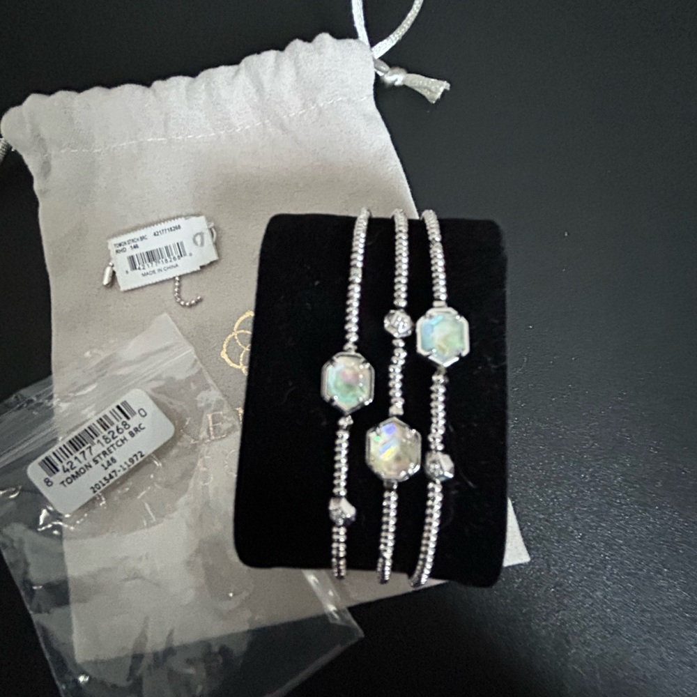 Kendra Scott Silver Stretch Bracelets (three in set)